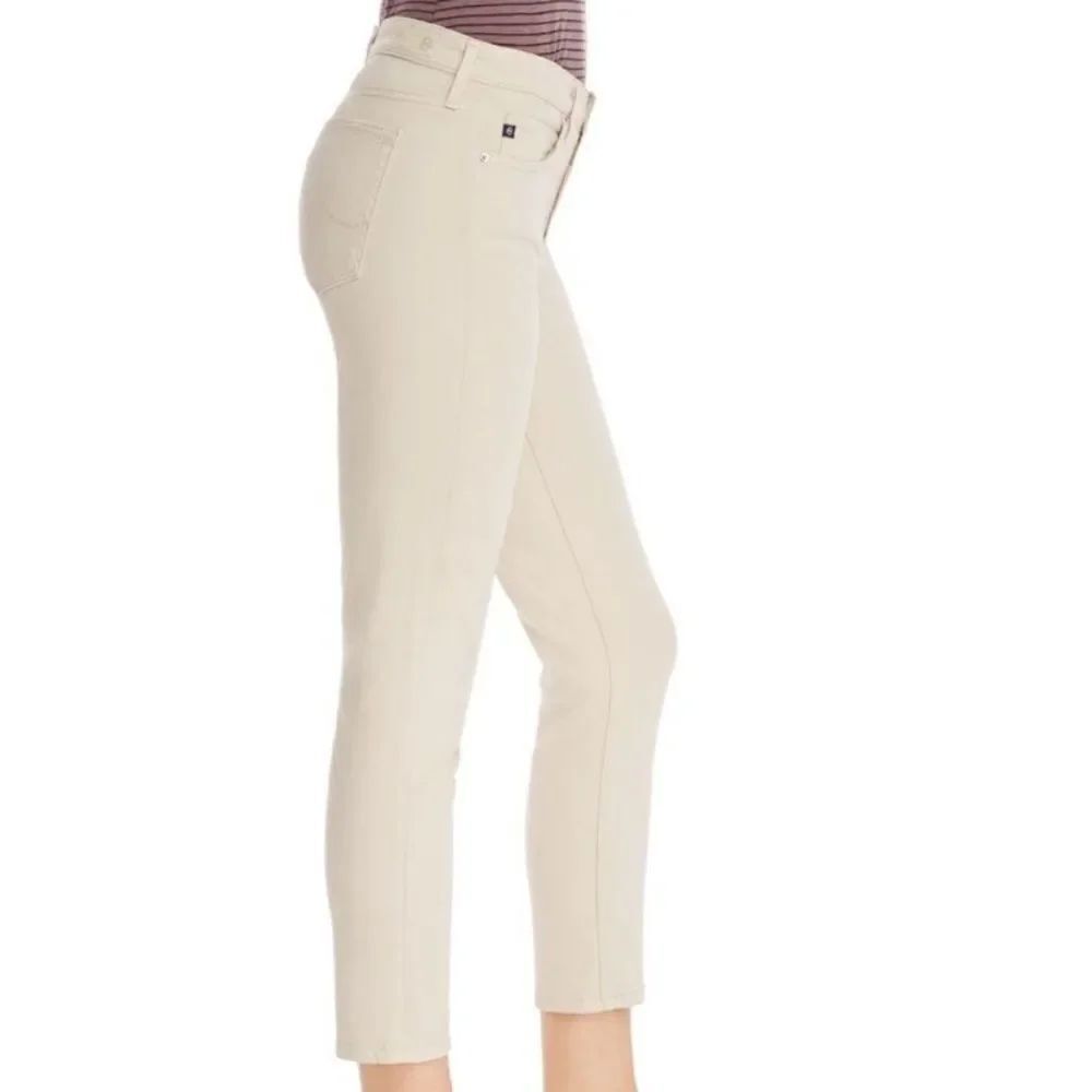 AG ‘Prima Crop’ Cigarette Skinny Ankle Pant - Cream